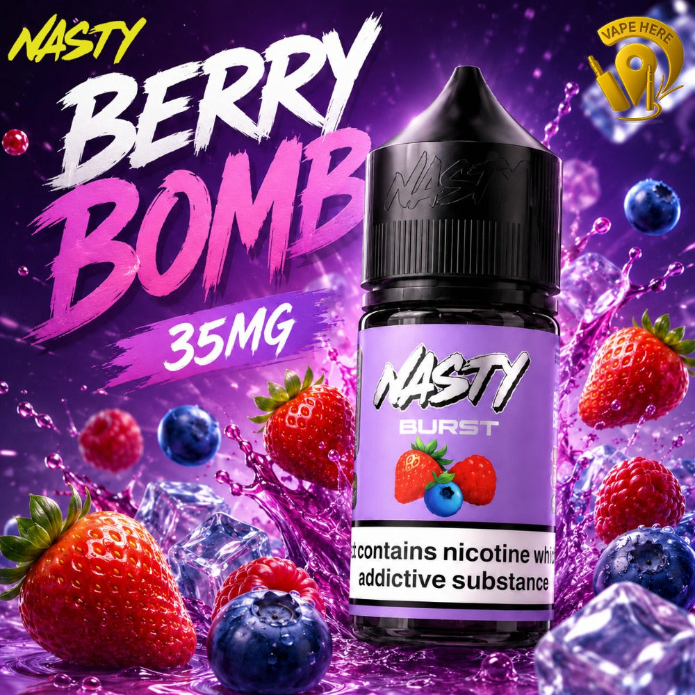 Nasty Burst Salt Nicotine E-Liquid 30ML 35MG & 50MG Berry Bomb 35mg UAE Al Sharjah 