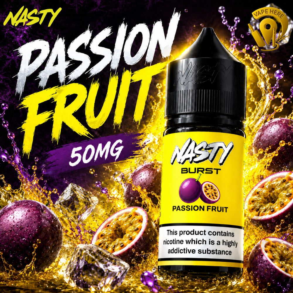 Nasty Burst Salt Nicotine E-Liquid 30ML 35MG & 50MG Passion Fruit 50mg UAE Al Ain 