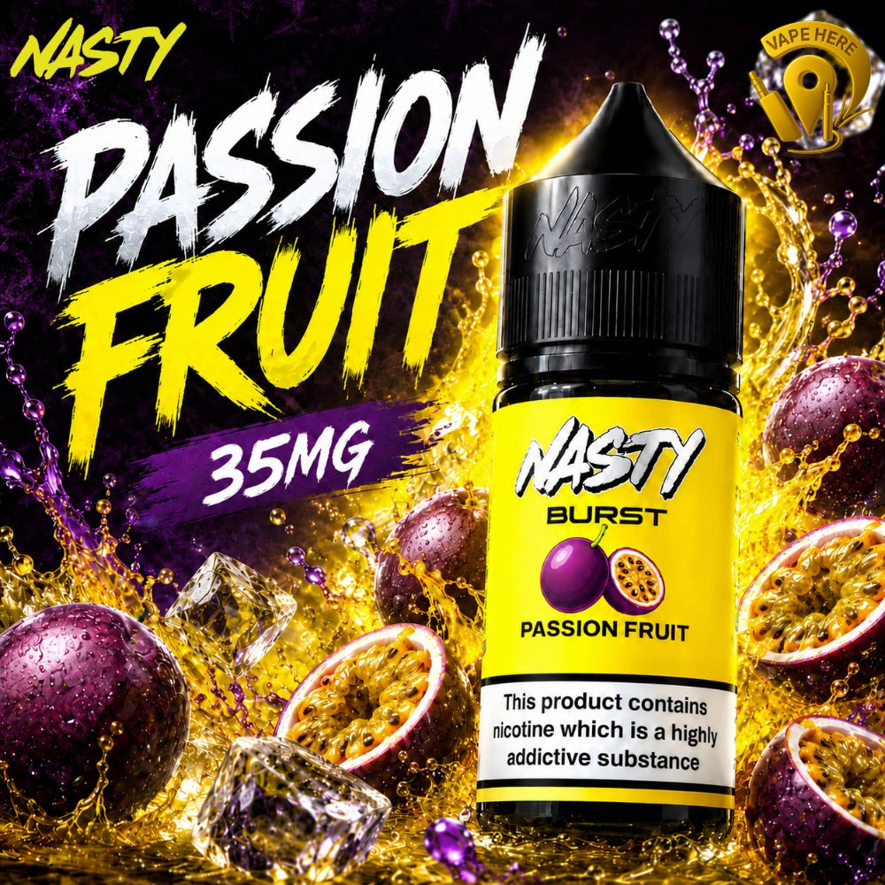 Nasty Burst Salt Nicotine E-Liquid 30ML 35MG & 50MG Passion Fruit 35mg UAE Ras Al Khaimah 