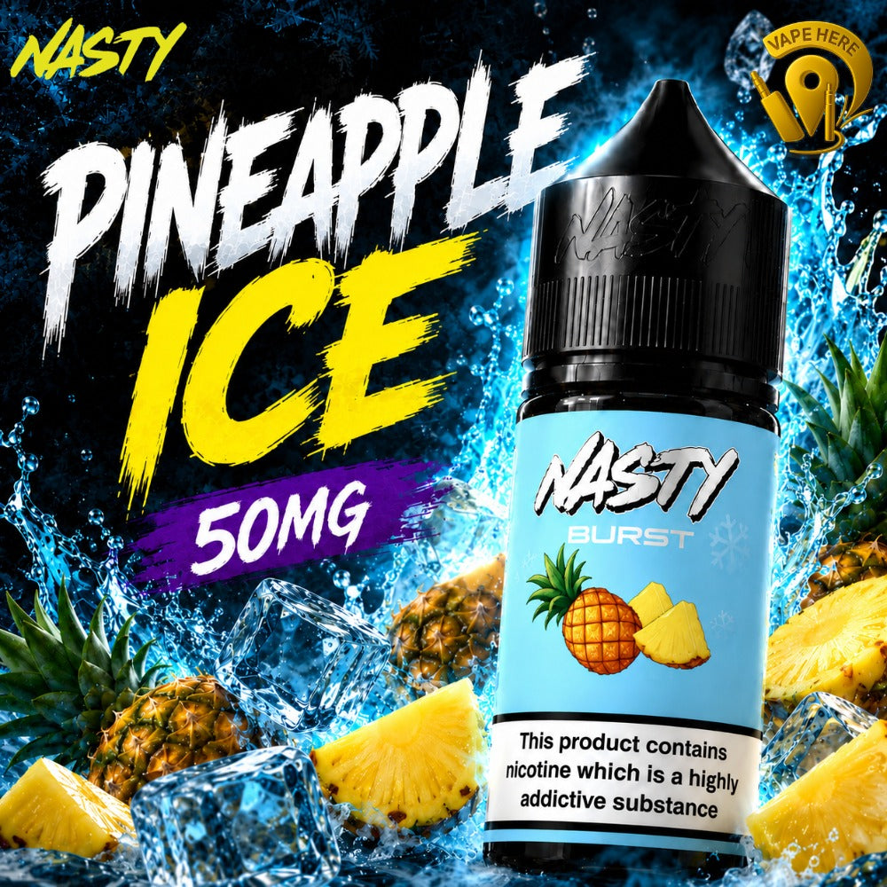 Nasty Burst Salt Nicotine E-Liquid 30ML 35MG & 50MG Pineapple Ice 50mg UAE Al Ain 