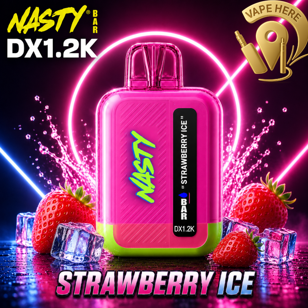 Nasty Bar DX1.2K 20mg Disposable Vape & Strawberry Ice & UAE & Ras Al Khaimah