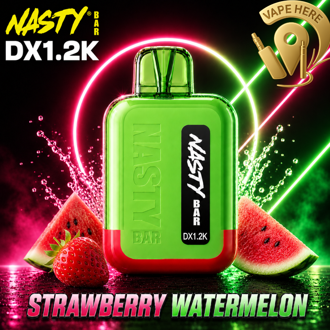Nasty Bar DX1.2K 20mg Disposable Vape & Strawberry Watermelon & UAE & Fujairah 
