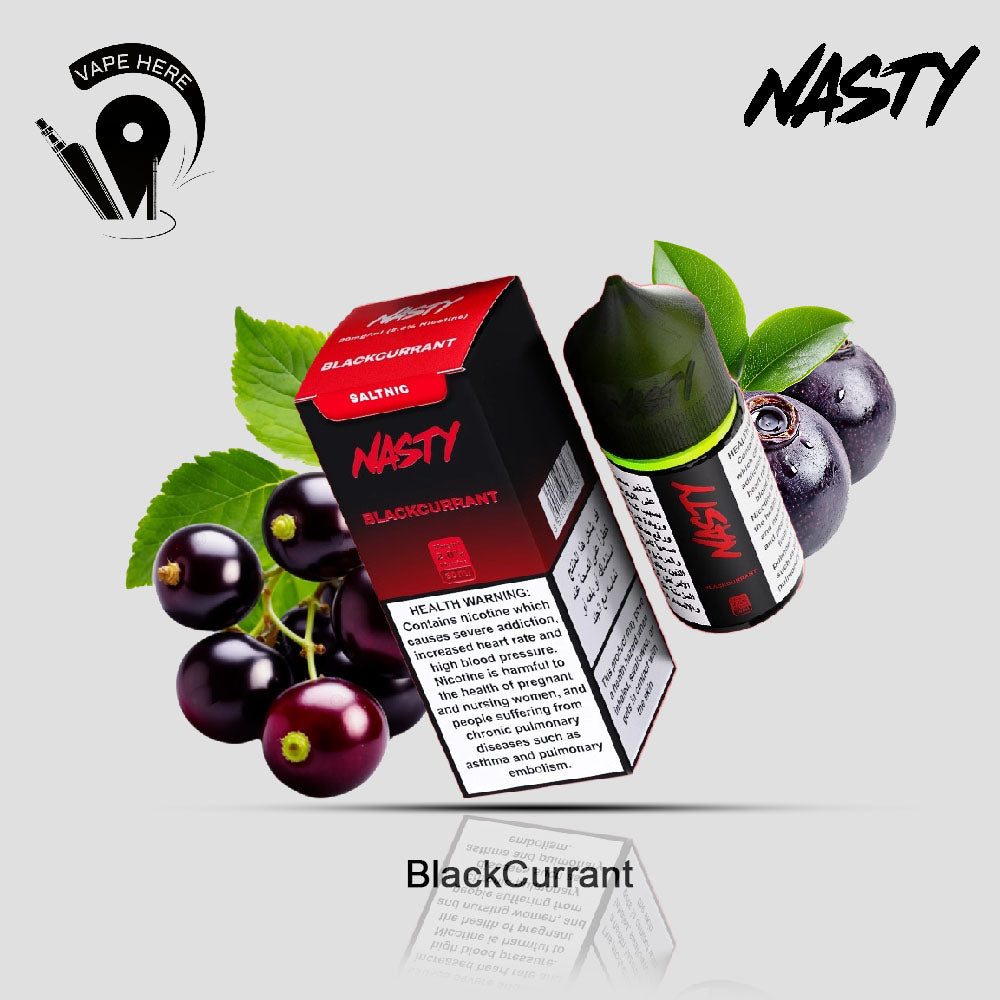 Nasty Vape Juice 20mg ESMA Approved Salt Nic 30ml Blackcurrant UAE Al Ain