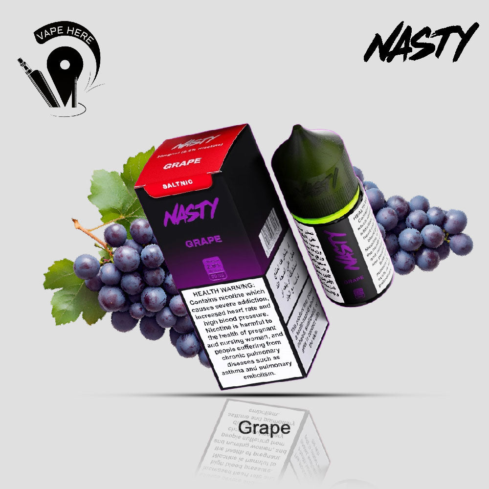 Nasty Vape Juice 20mg ESMA Approved Salt Nic 30ml Grape UAE Abu Dhabi & Dubai