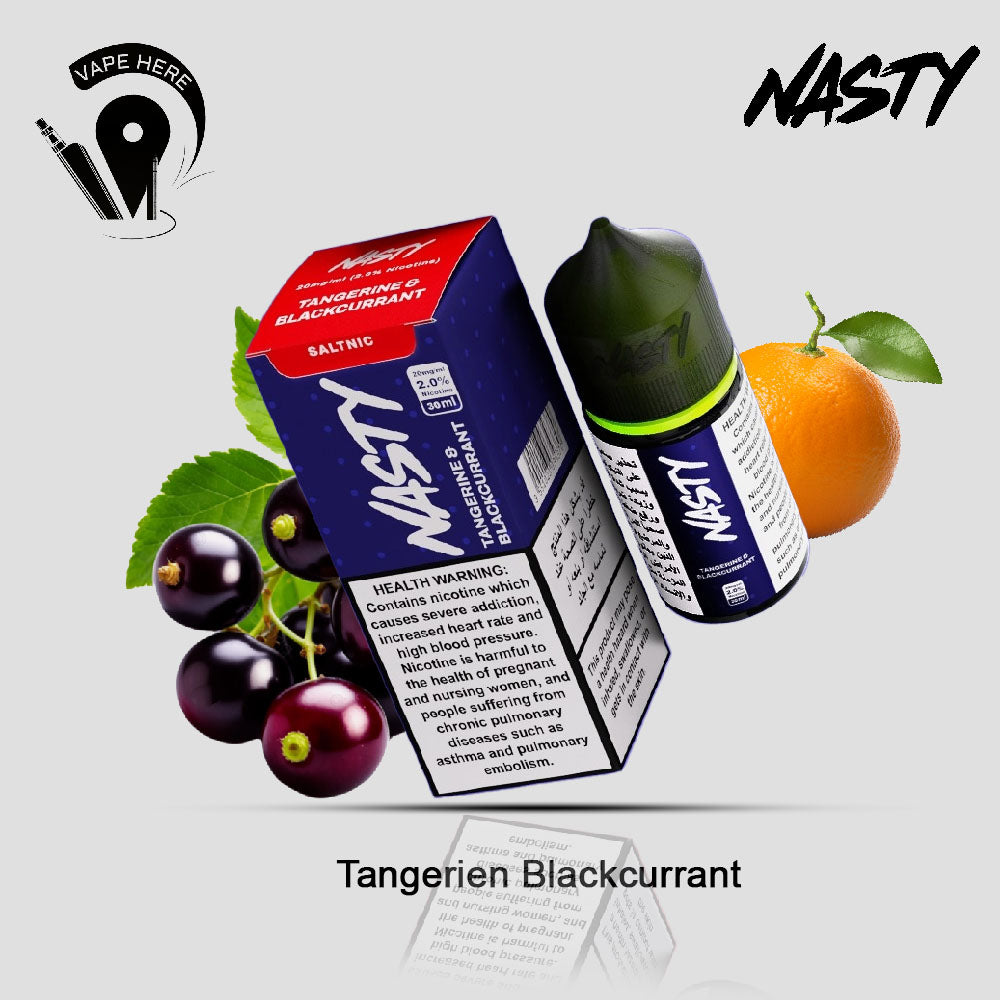 Nasty Vape Juice 20mg ESMA Approved Salt Nic 30ml Tangerien Blackcurrant UAE Abu Dhabi & Ras Al-Khaimah 