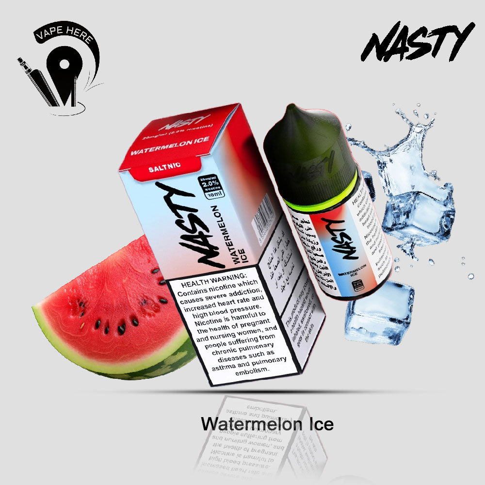 Nasty Vape Juice 20mg ESMA Approved Salt Nic 30ml Watermelon Ice UAE Dubai & Al Ain