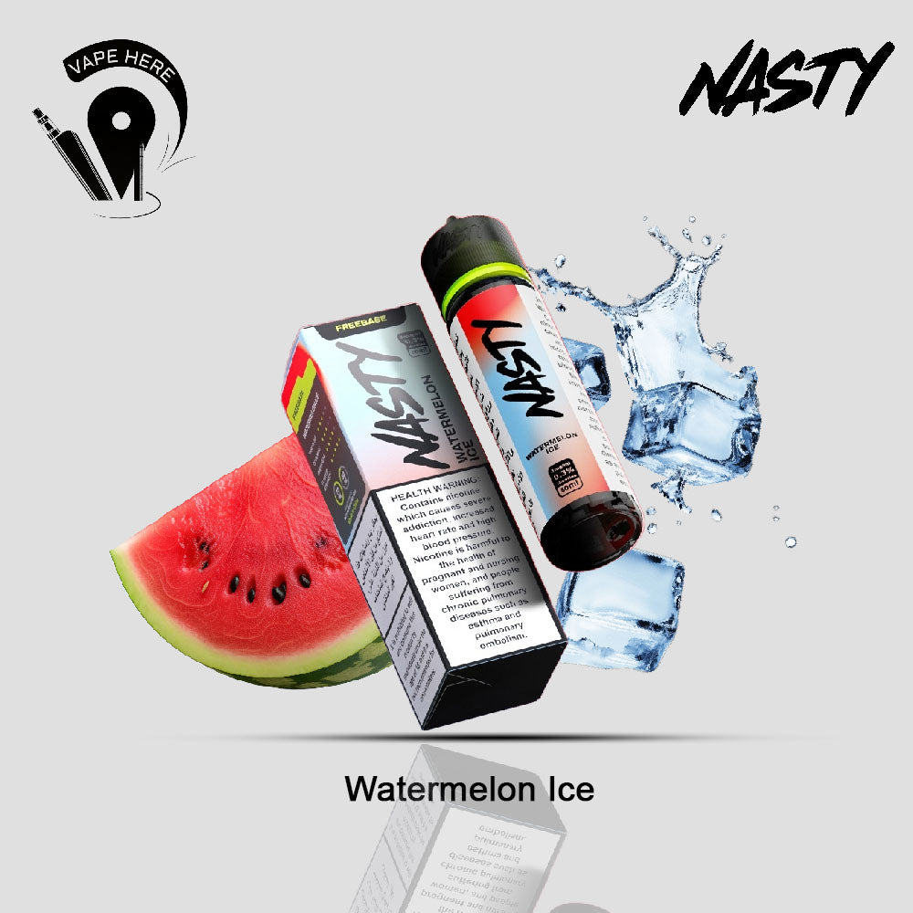 Nasty Vape Juice 3mg  ESMA Approved E-Liquids 50ml Watermelon Ice UAE Dubai & Al Ain