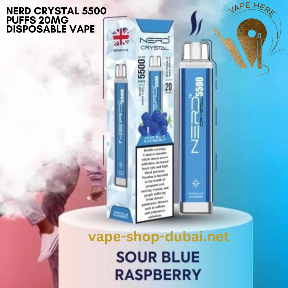 Nerd Crystal 5500 Puffs Disposable-Sour Blue  Raspberry