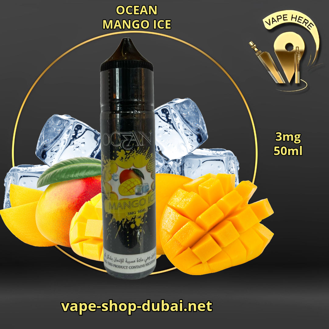 OCEAN E-Juice 3MG 60ml Mango Ice UAE Umm Al Qiwaun