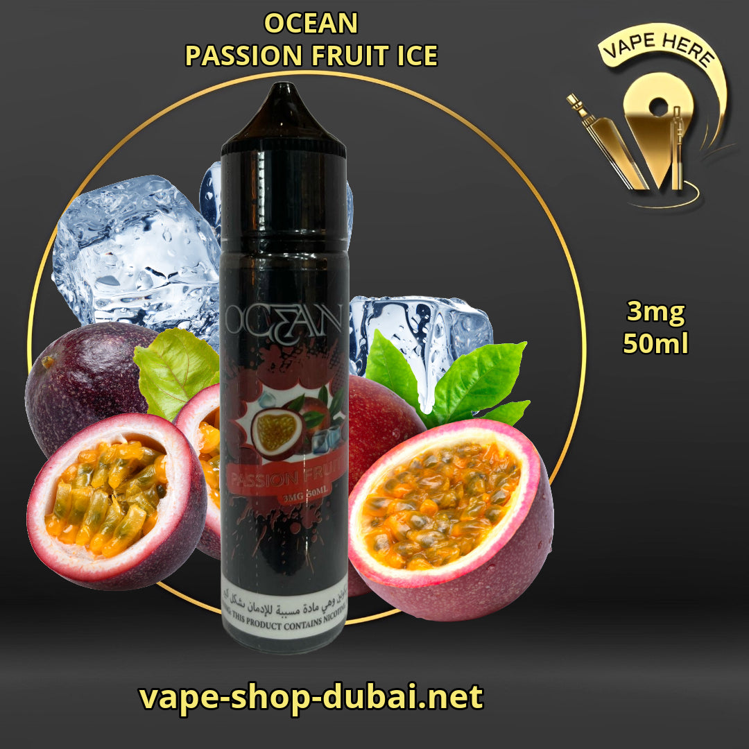 OCEAN E-Juice 3MG 60ml Passion Fruit Ice UAE Ras Al Khaimah