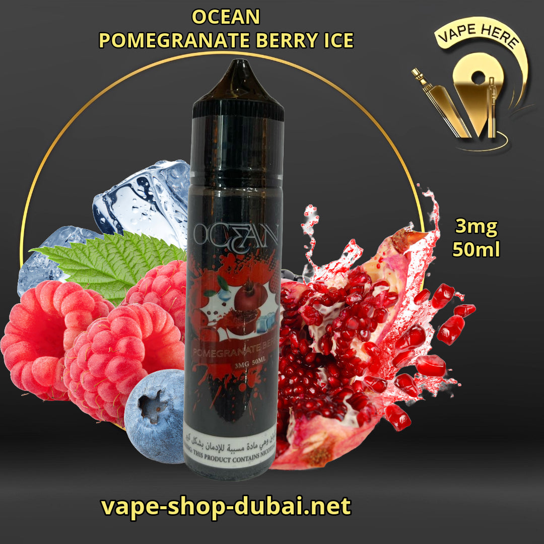 OCEAN E-Juice 3MG 60ml Pomegranate Berry Ice UAE Dubai