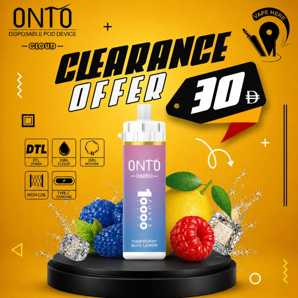 ONTO CLOUD DTL 10000 PUFFS Shisha Disposable Vape Dubai, UAE