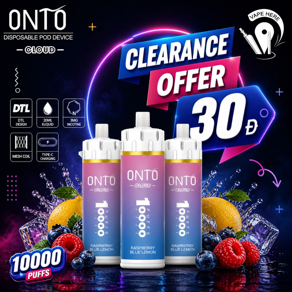 ONTO CLOUD DTL 10000 PUFFS Shisha Disposable Vape Abu Dhabi, UAE