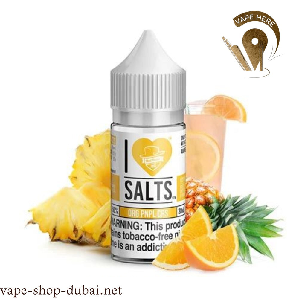 ORANGE PINEAPPLE CRUSH - I LOVE SALTS /MAD HATTER JUICE - Vape Here Store