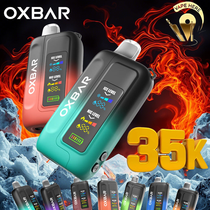 OXBAR 35K PUFFS Adjustable ICE & Nicotine Disposable Vape | Vape Here Store | Vape Here Store OXBAR 35K PUFFS Adjustable ICE & Nicotine Disposable Vape | Vape Here Store | Vape Here Store