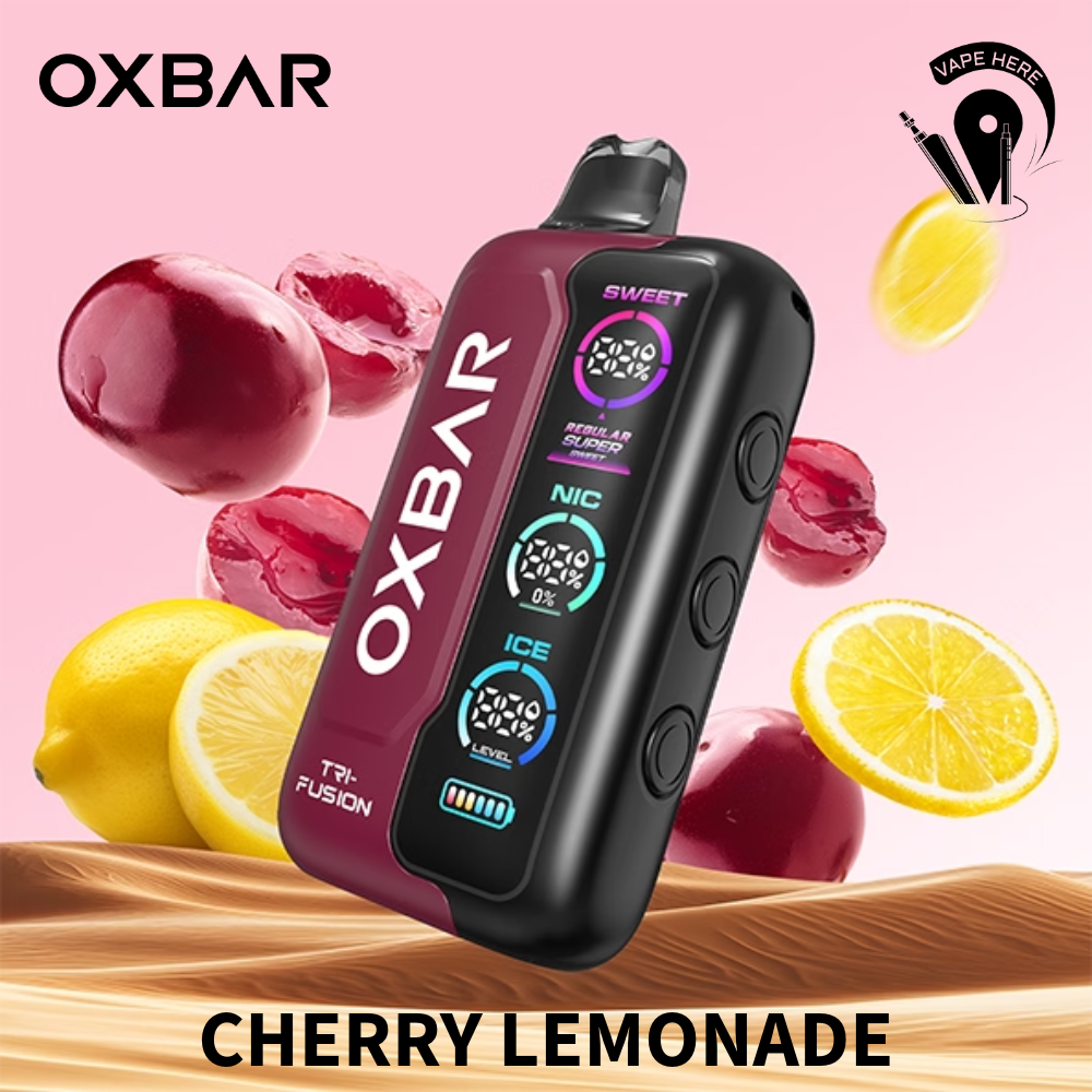 OXBAR TRI FUSION 45K PUFFS DISPOSABLE VAPE (Triple Tank Control) Cherry Lemonade UAE Dubai