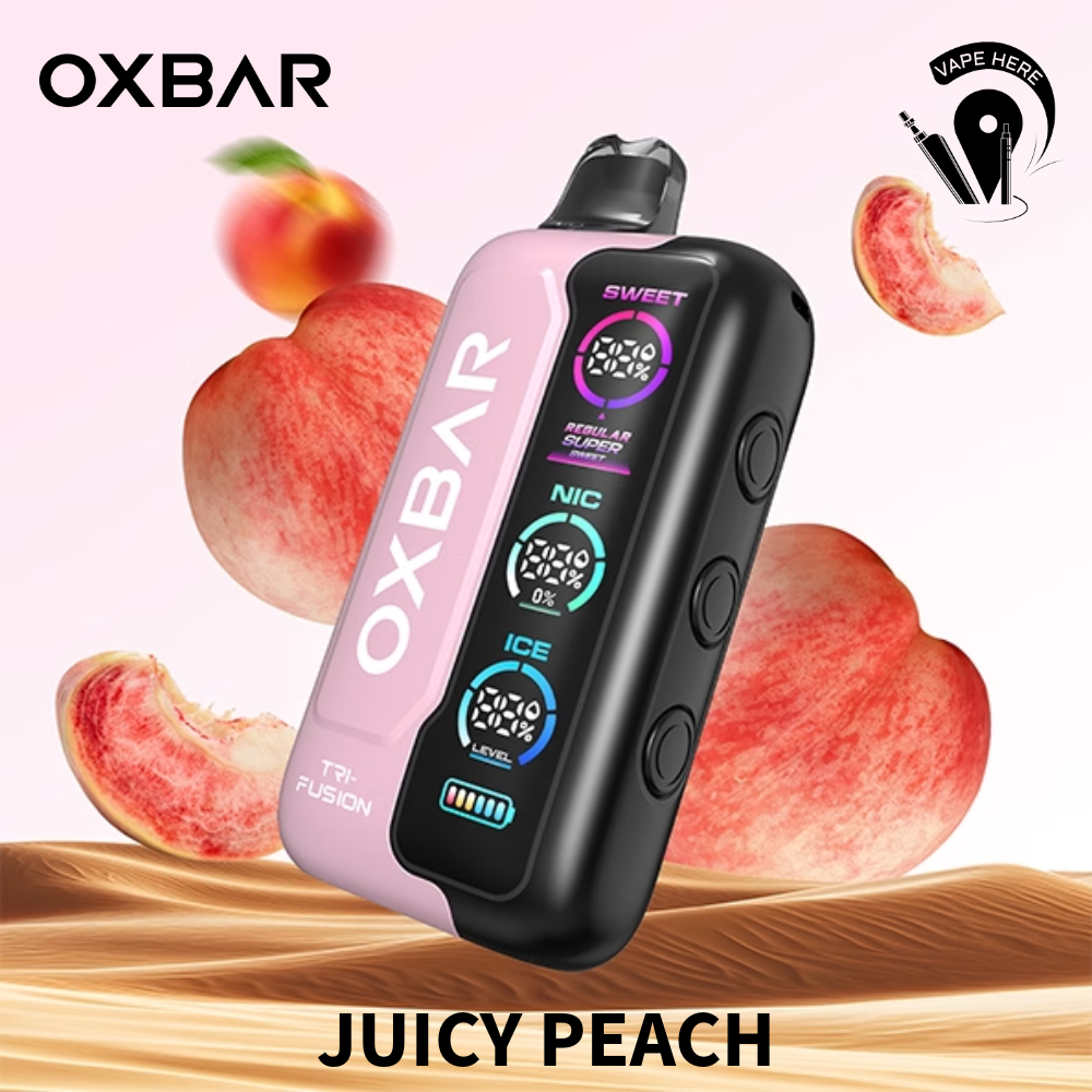 OXBAR TRI FUSION 45K PUFFS DISPOSABLE VAPE (Triple Tank Control) Juicy Peach UAE Abu Dhabi