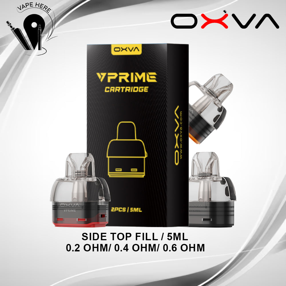 OXVA V Prime Cartridge (Pack of 2) | OXVA Replacement Pods 5ml | Vape Here Store OXVA V Prime Cartridge (Pack of 2) | OXVA Replacement Pods 5ml | Vape Here Store