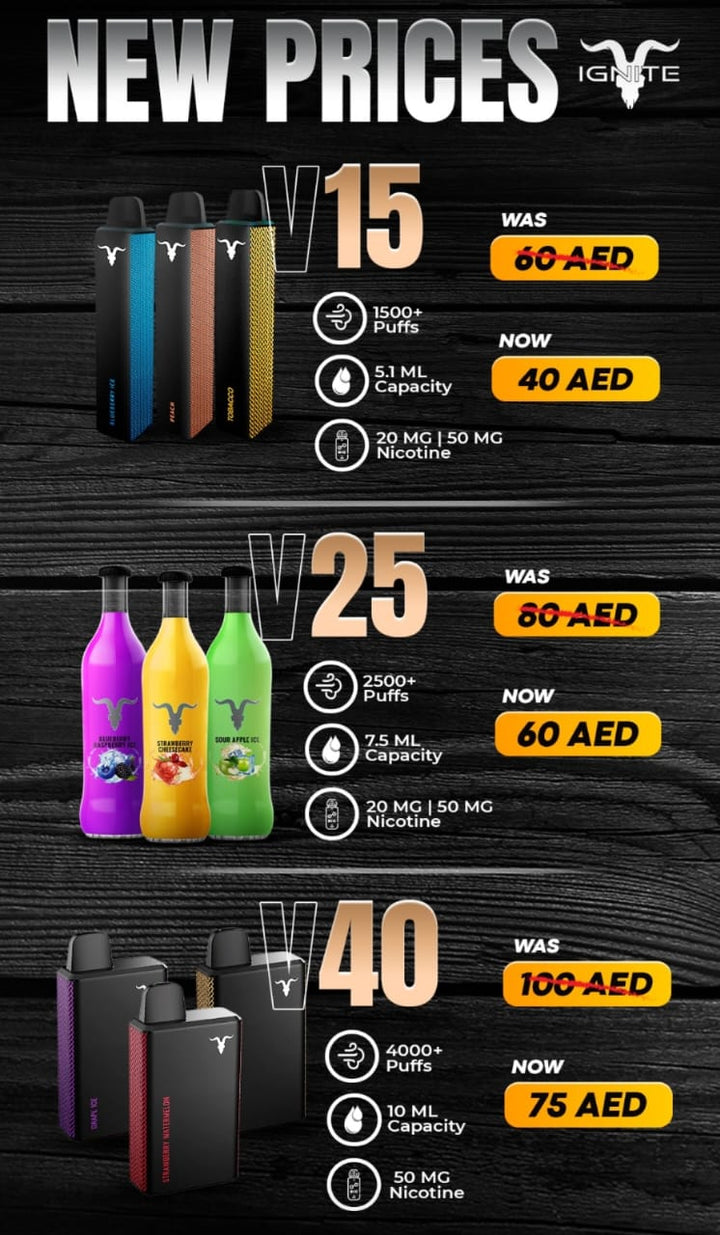 ignite vape flavors IGNITE – V25 (2500+ Puffs) Disposable Vape | Dubai & Abu Dhabi | Vape Dubai