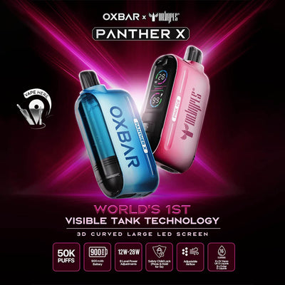 Oxbar X Dr Vapes Panther 50K PUFFS DISPOSABLE VAPE Dual Mesh, LED Screen UAE Abu Dhabi