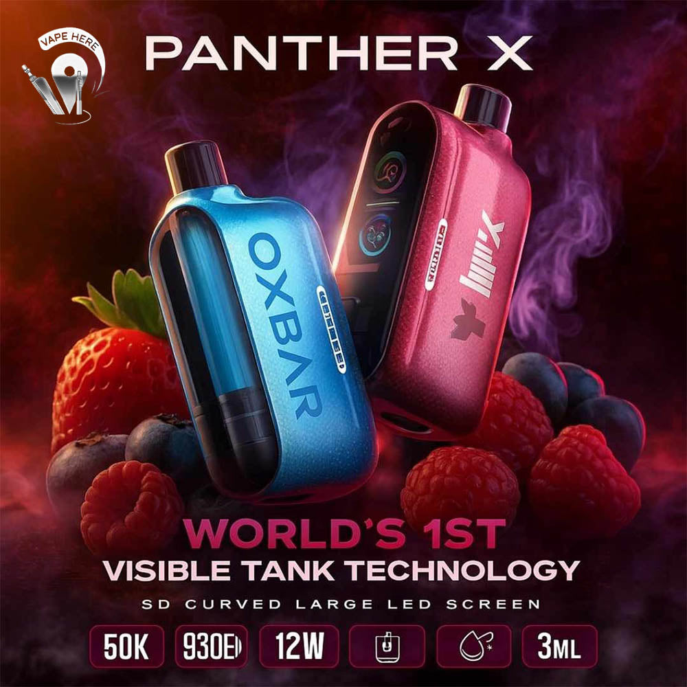 Oxbar X Dr Vapes Panther 50K PUFFS DISPOSABLE VAPE Dual Mesh, LED Screen UAE Dubai