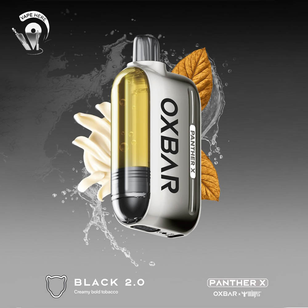 Oxbar X Dr Vapes Panther 50K PUFFS DISPOSABLE VAPE Dual Mesh, LED Screen Black 2.0 UAE Umm Al Quwain