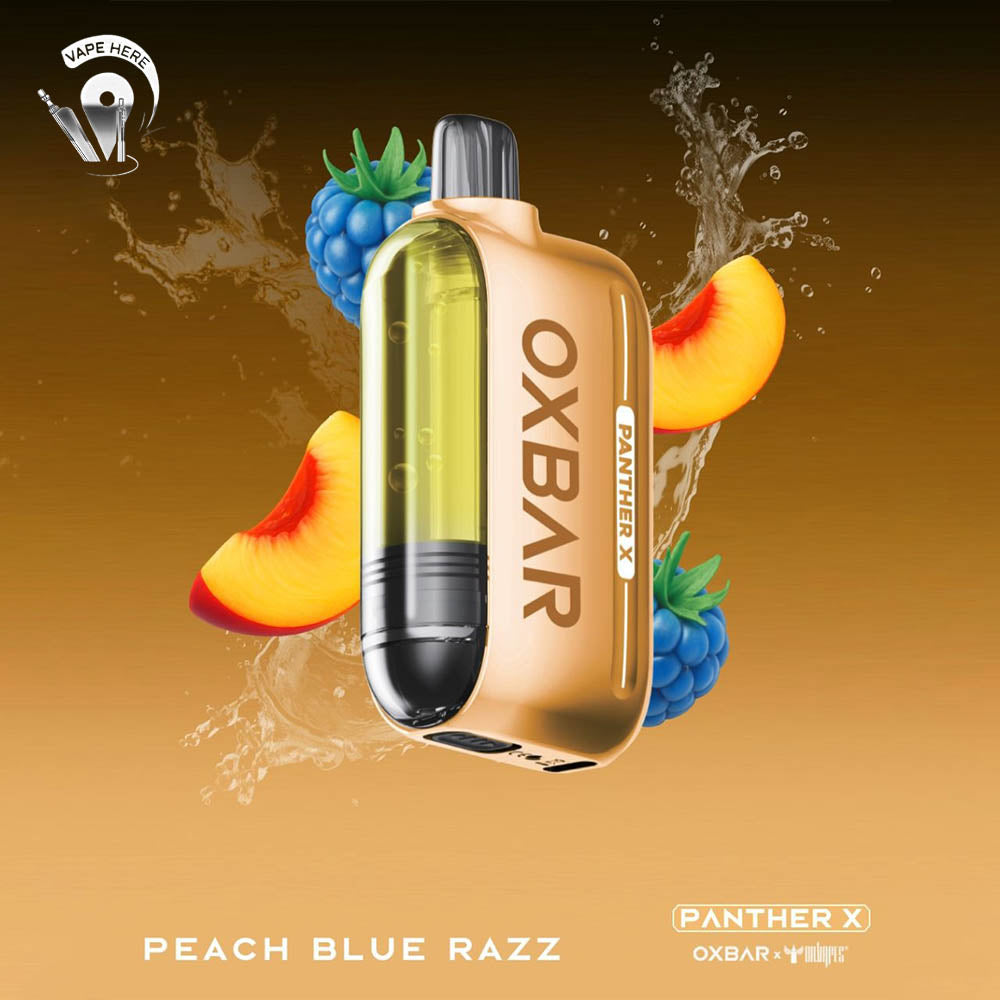 Oxbar X Dr Vapes Panther 50K PUFFS DISPOSABLE VAPE Dual Mesh, LED Screen Peach Blue Razz Ice UAE Al Ain