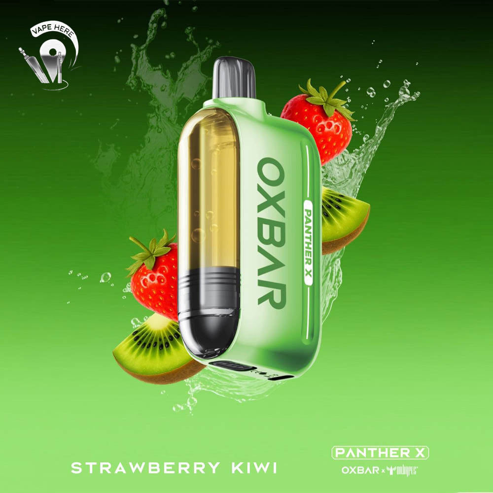 Oxbar X Dr Vapes Panther 50K PUFFS DISPOSABLE VAPE Dual Mesh, LED Screen Strawberry Kiwi UAE Ras Al Khaimah
