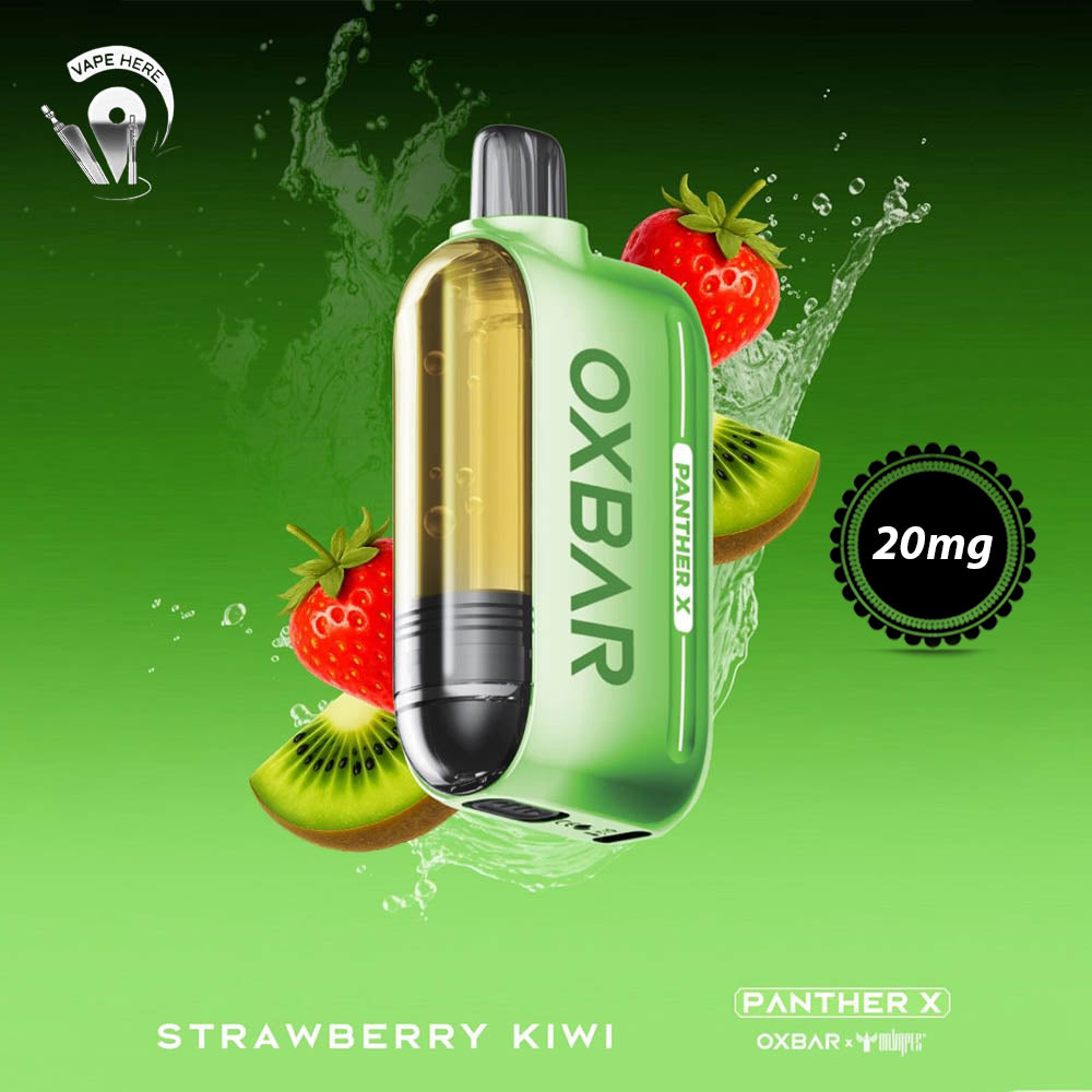 Oxbar_X_Dr_Vapes_Panther_50K_PUFFS_DISPOSABLE_VAPE_Dual_Mesh_LED_Screen_Strawberry_Kiwi 20mg UAE Al Sharjah 
