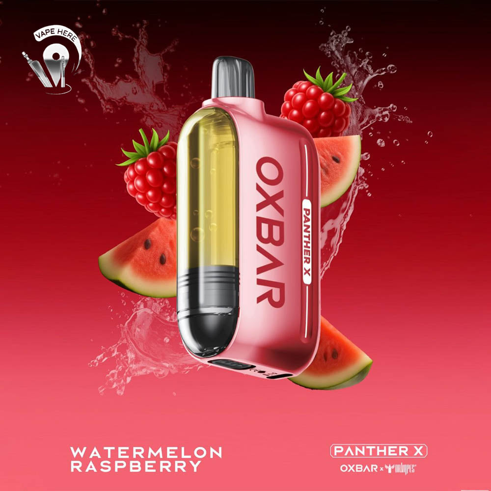 Oxbar X Dr Vapes Panther 50K PUFFS DISPOSABLE VAPE Dual Mesh, LED Screen Watermelon Raspberry UAE Ajman