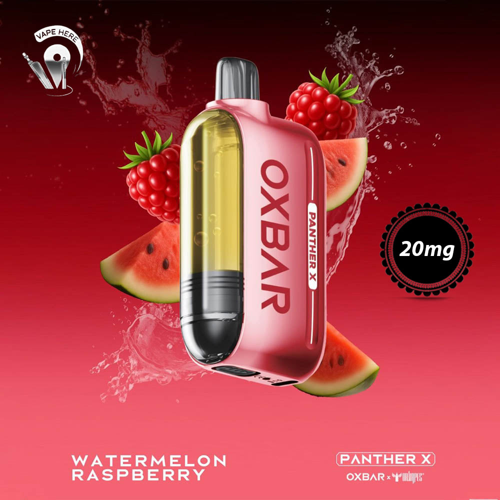 Oxbar_X_Dr_Vapes_Panther_50K_PUFFS_DISPOSABLE_VAPE_Dual_Mesh_LED_Screen_Watermelon_Raspberry 20mg UAE Abu Dhabi 
