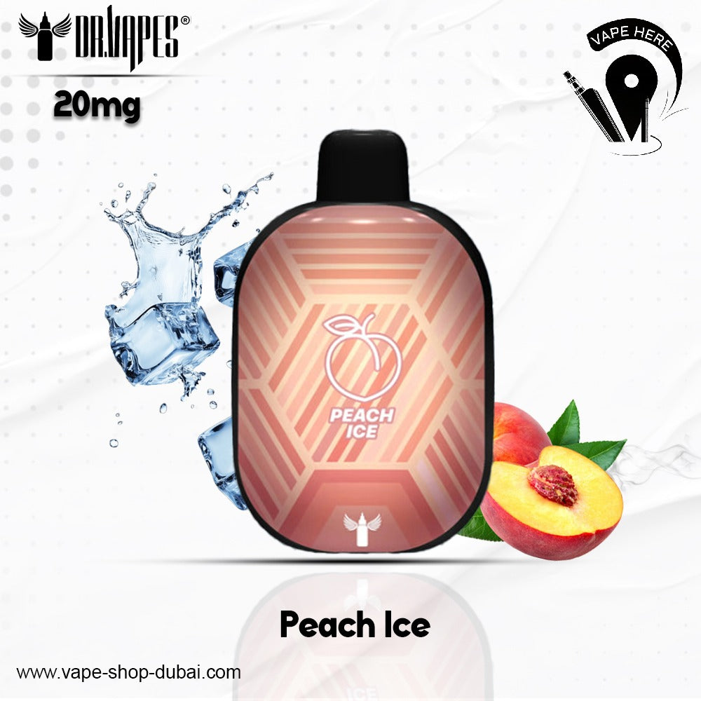 PANTHER BAR 5500 PUFFS DISPOSABLE VAPE BY DR.VAPE Peach Ice 20mg UAE Abu Dhabi 