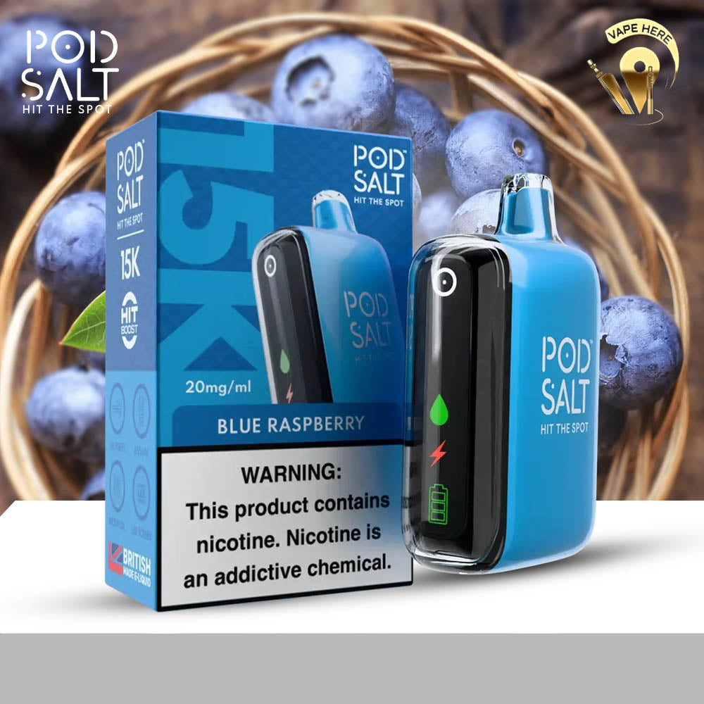 POD SALT 15000 PUFFS DISPOSABLE VAPE 20MG Blue Raspberry UAE Ajman