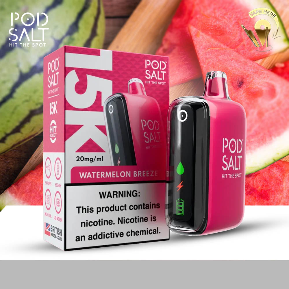 POD SALT 15000 PUFFS DISPOSABLE VAPE 20MG Watermelon Breeze UAE Fujairah