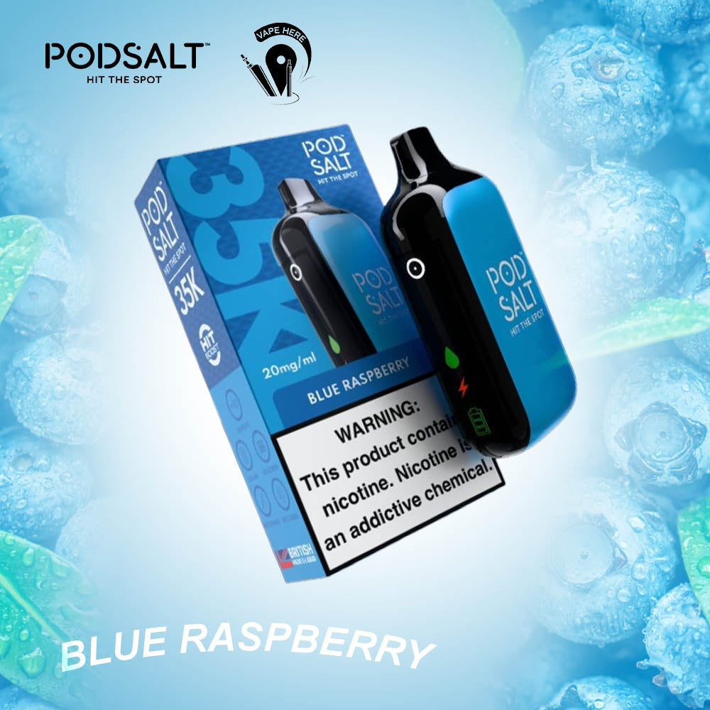 POD SALT 35K PUFFS DISPOSABLE VAPE 20MG Blue Raspberry UAE Dubai