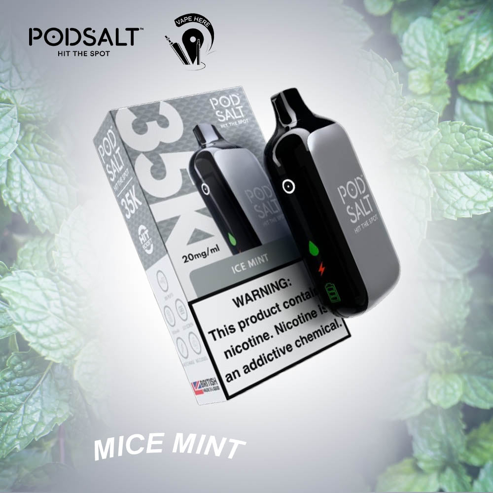 POD SALT 35K PUFFS DISPOSABLE VAPE 20MG Ice Mint UAE Ras Al Khaimah