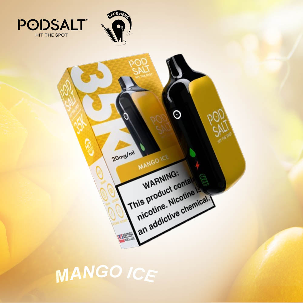 POD SALT 35K PUFFS DISPOSABLE VAPE 20MG Mango Ice UAE Umm Al Quwain