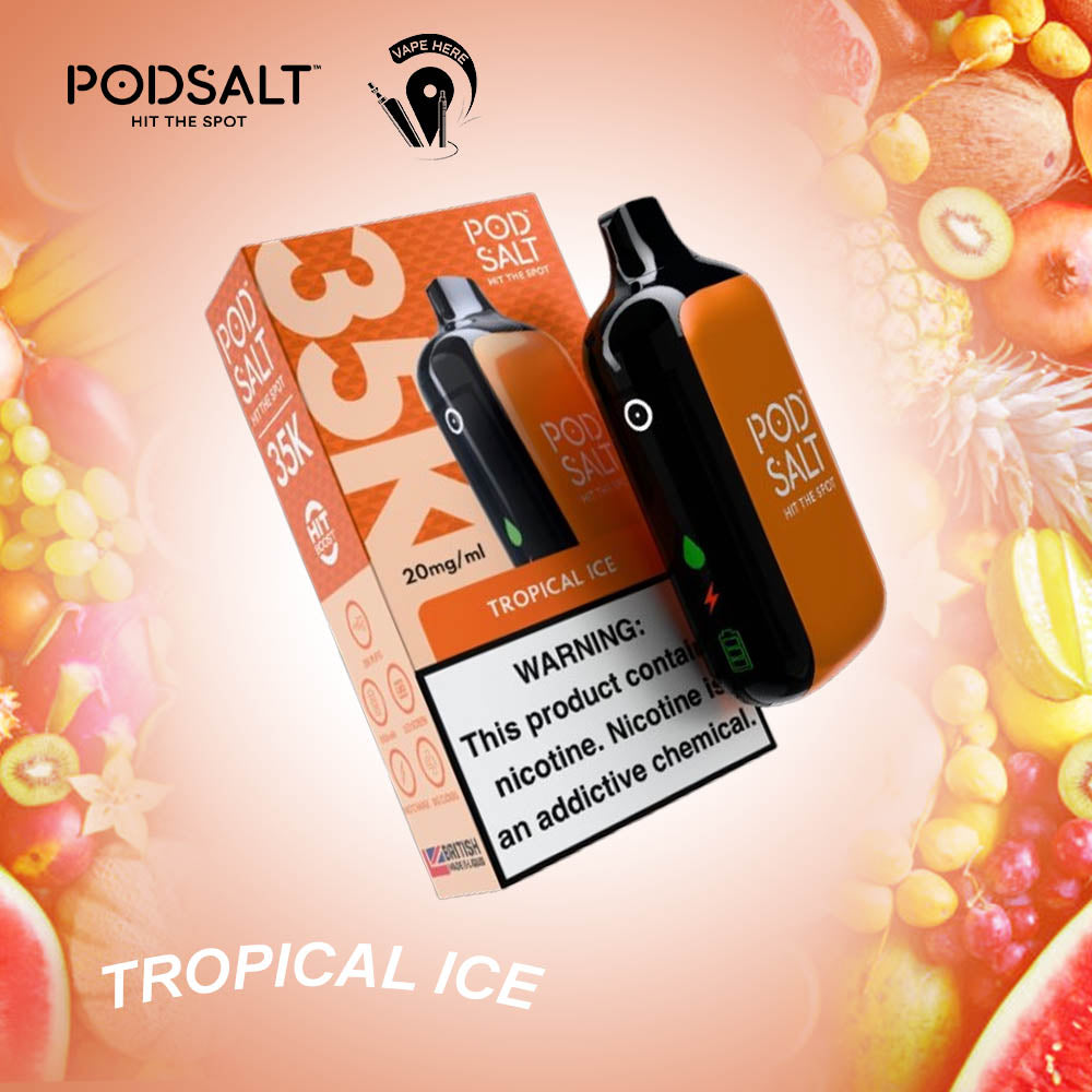 POD SALT 35K PUFFS DISPOSABLE VAPE 20MG Tropical Ice UAE Sharjah