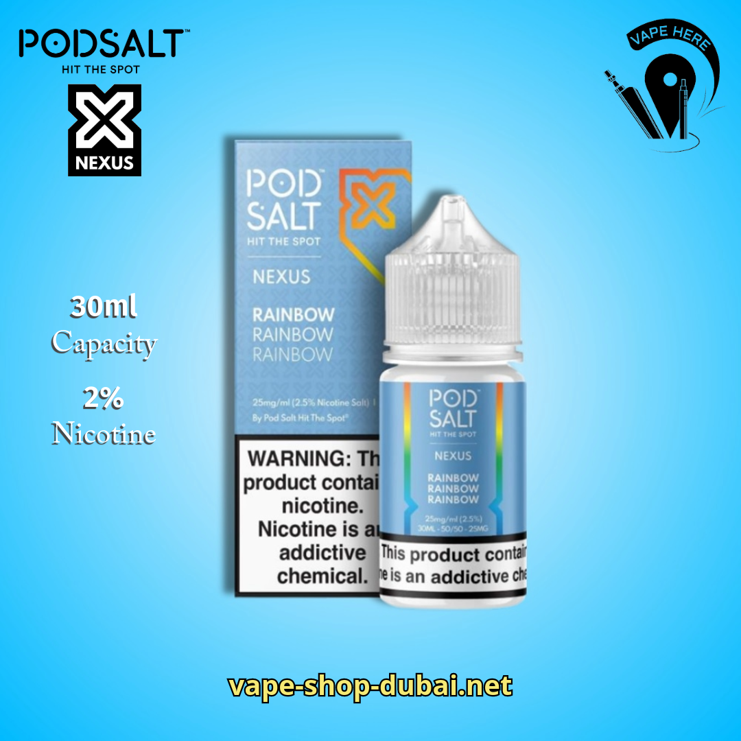 POD SALT NEXUS SALT NIC 20MG 30ML Rainbow UAE Al Ain