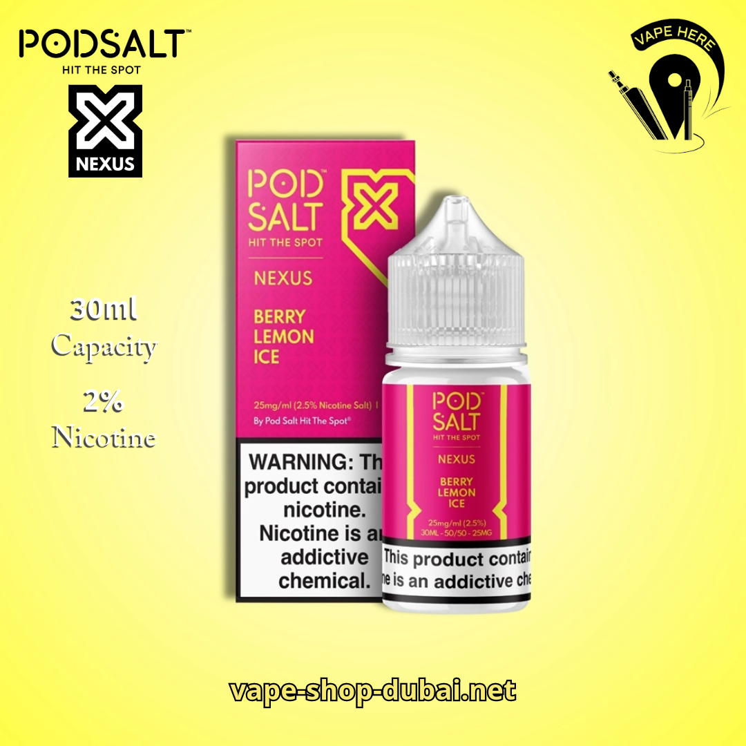 POD SALT NEXUS SALT NIC 20MG 30ML  Berry Lemon Ice UAE Ras Al Khaimah