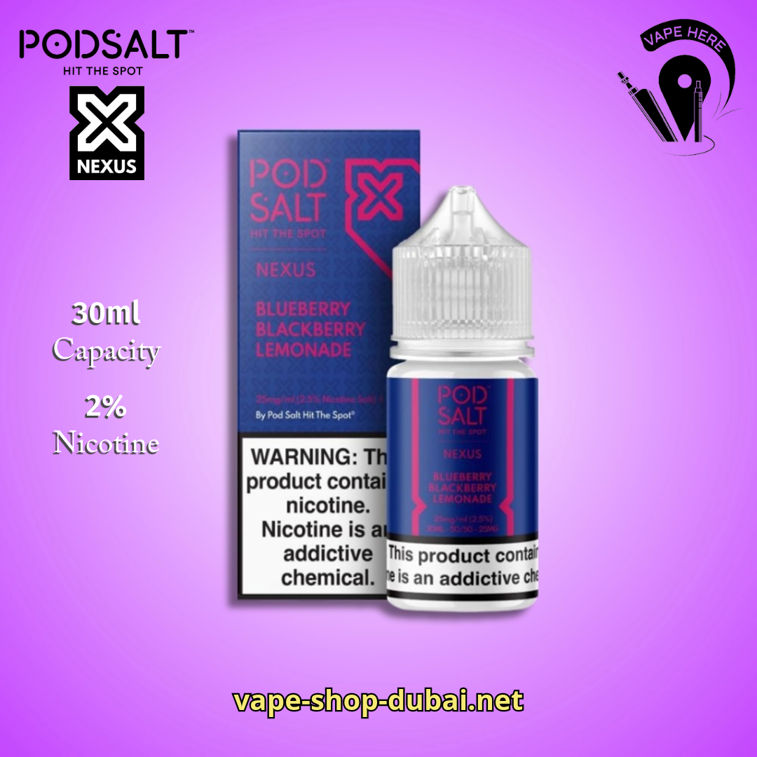 POD SALT NEXUS SALT NIC 20MG 30ML Blueberry Blackberry Lemonade UAE Al Ain