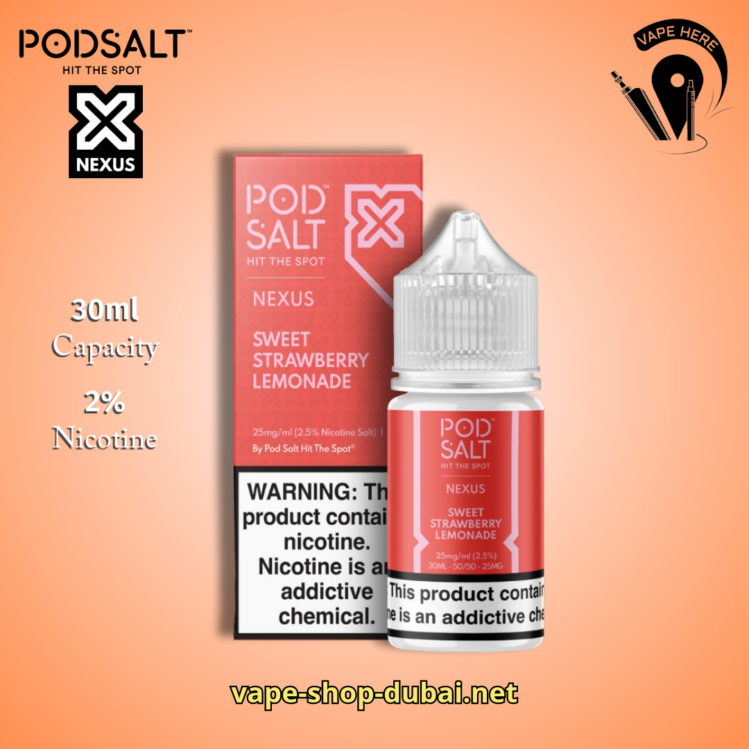 POD SALT NEXUS SALT NIC 20MG 30ML Sweet Strawberry Lemonade UAE Ajman