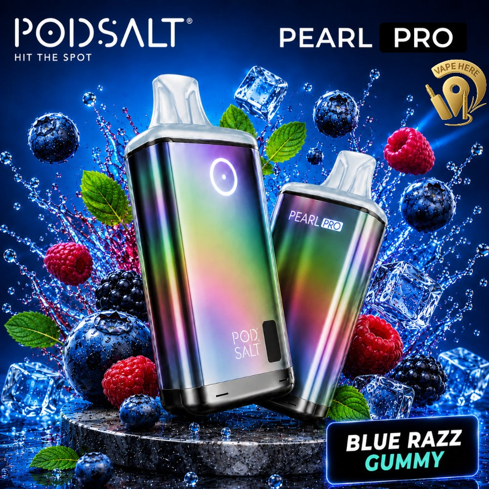 POD SALT PEARL PRO 10000 PUFFS DISPOSABLE VAPE 20MG Blue Razz Gummy UAE Sharjah