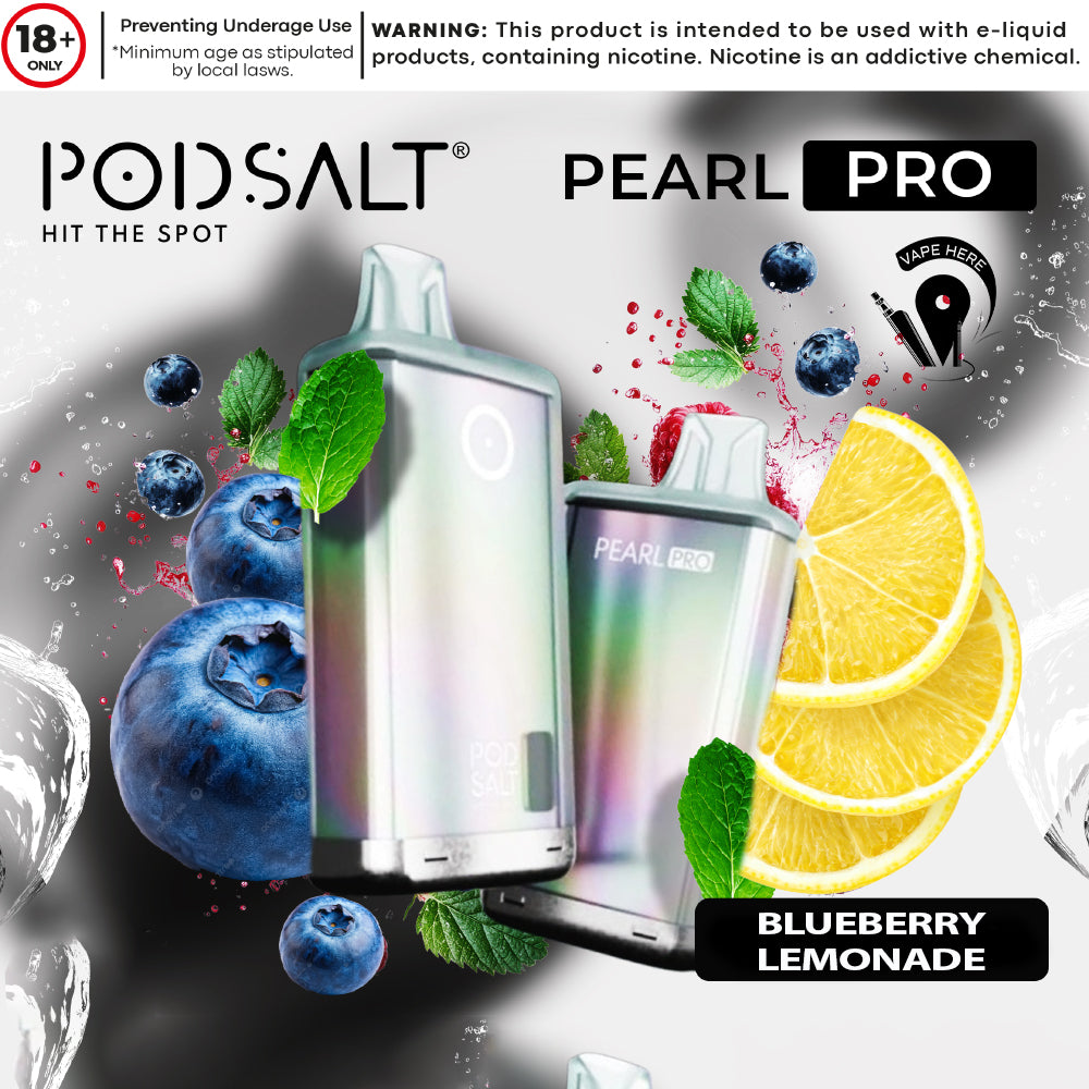 POD SALT PEARL PRO 10000 PUFFS DISPOSABLE VAPE 20MG Blueberry Lemonade UAE Fujairah