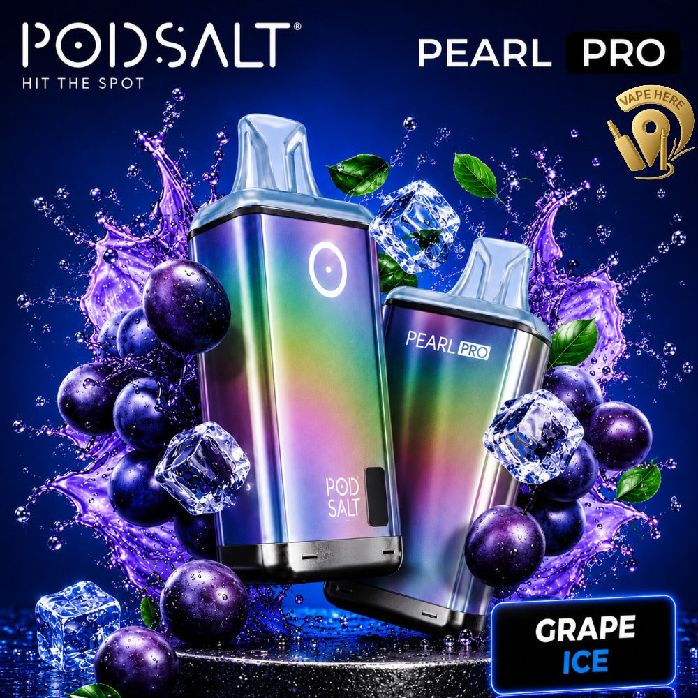 POD SALT PEARL PRO 10000 PUFFS DISPOSABLE VAPE 20MG Grape Ice UAE Ras Al Khaimah