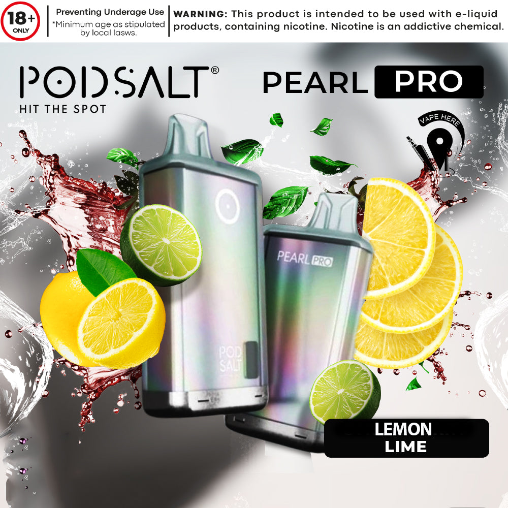 POD SALT PEARL PRO 10000 PUFFS DISPOSABLE VAPE 20MG Lemon Lime UAE Umm Al Quwain