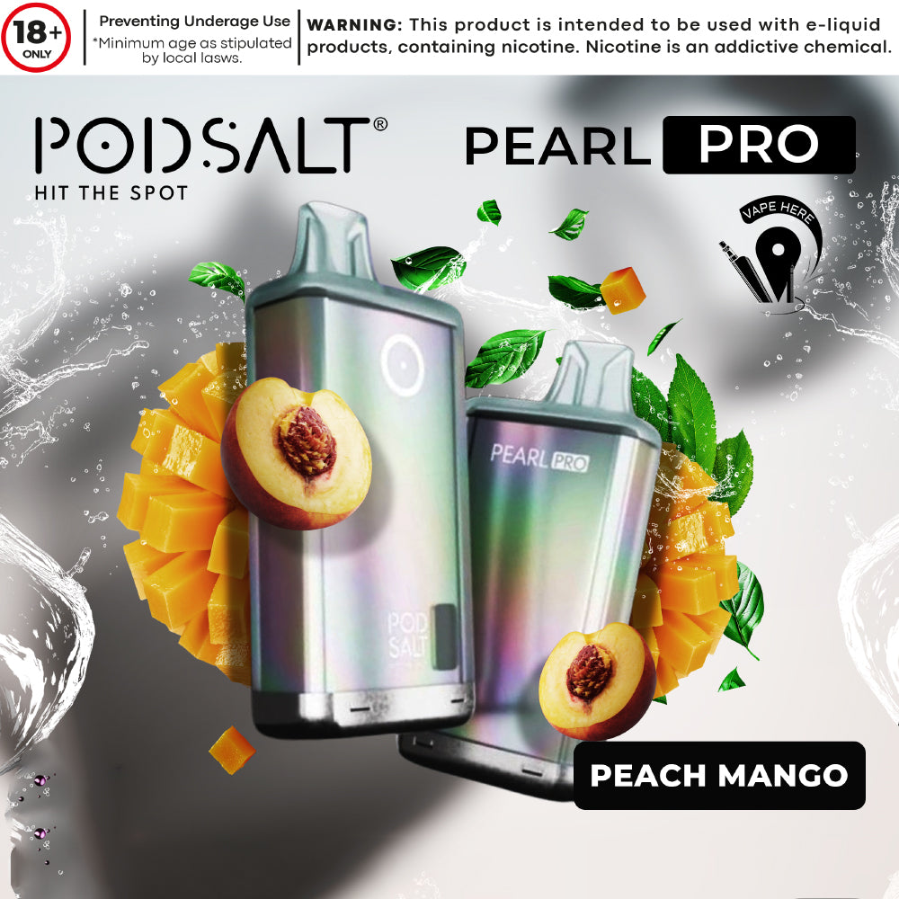 POD SALT PEARL PRO 10000 PUFFS DISPOSABLE VAPE 20MG Peach Mango UAE Dubai