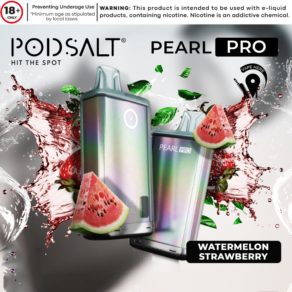 POD SALT PEARL PRO 10000 PUFFS DISPOSABLE VAPE 20MG Strawberry Watermelon UAE Ajman