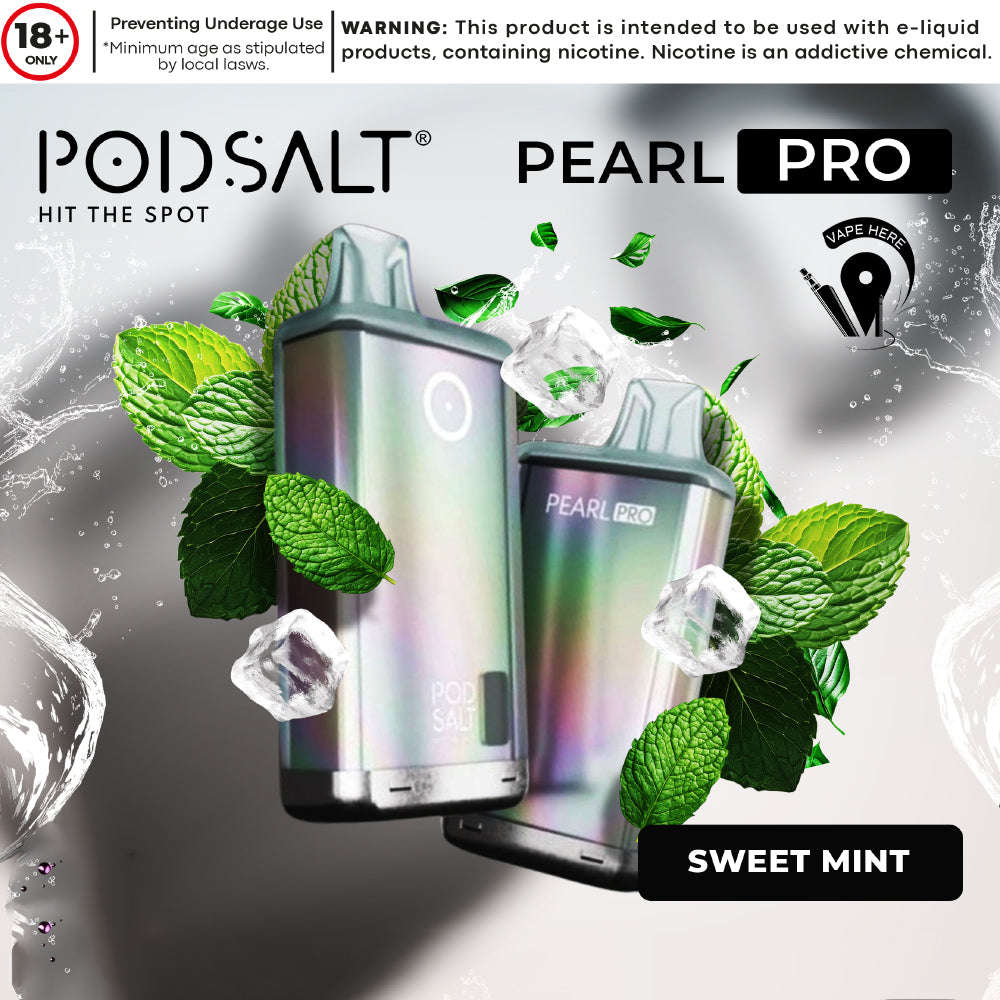 POD SALT PEARL PRO 10000 PUFFS DISPOSABLE VAPE 20MG Sweet Mint UAE Al Ain