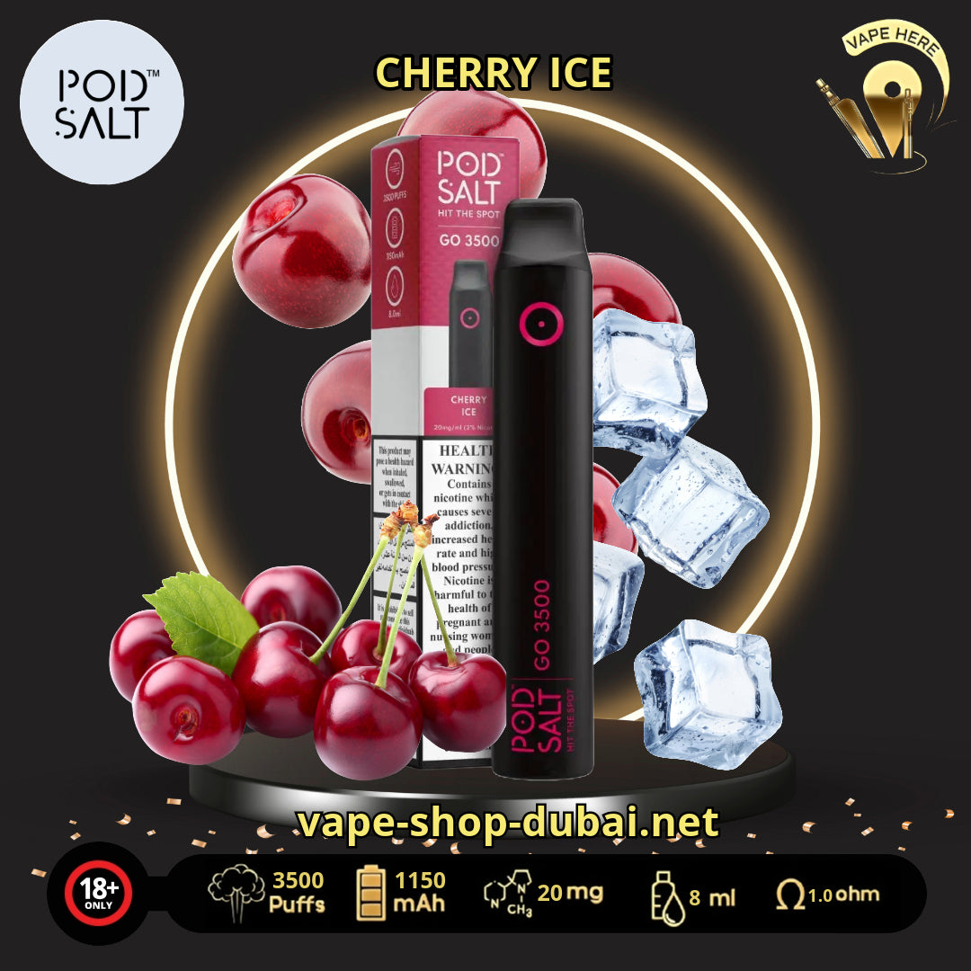 PS GO 3500 PUFFS DISPOSABLE VAPE Cherry Ice Sharjah